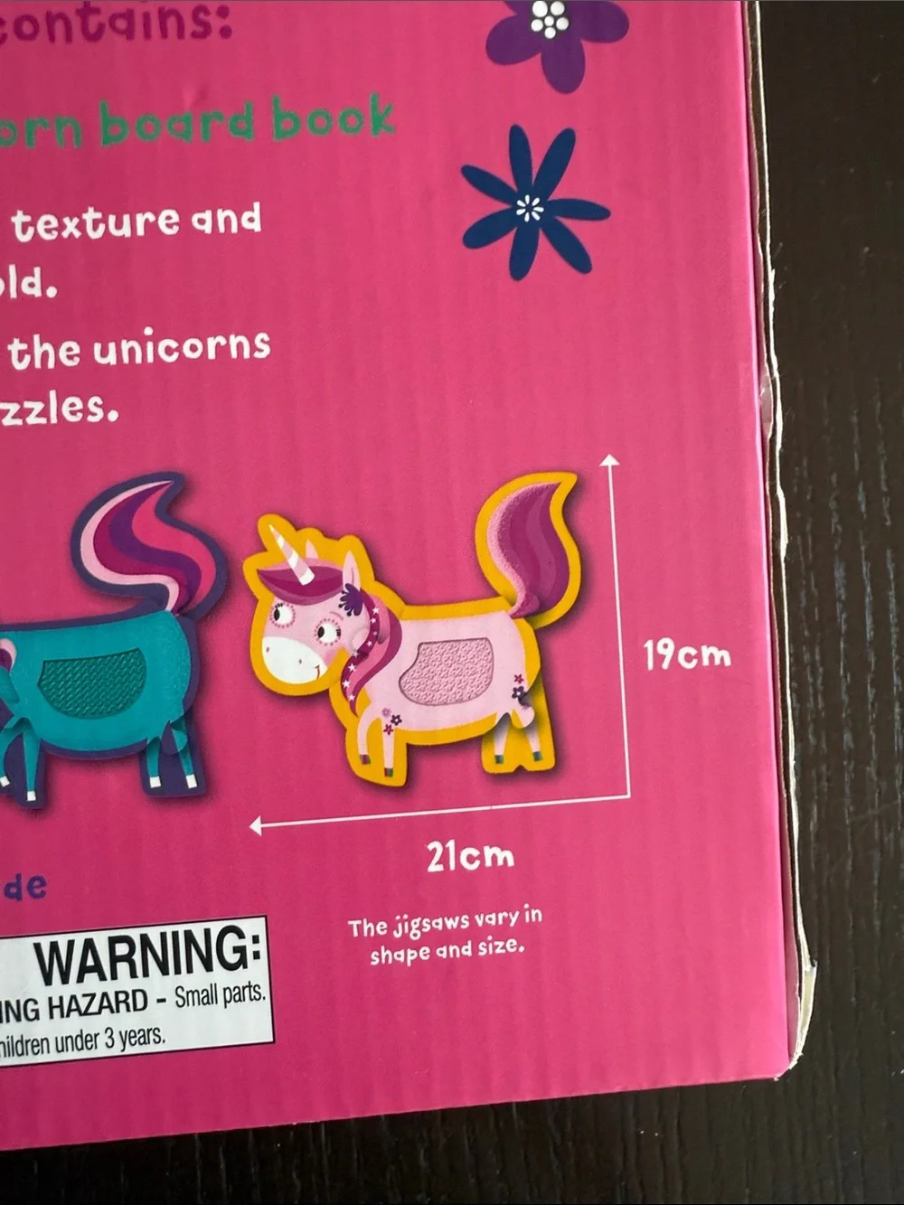 NWT Unicorns Touch and Feel Sensory Jigsaw Puzzles - Pink